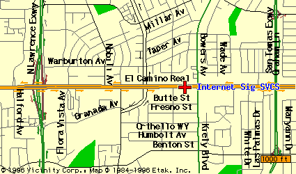Map to Baker's Square 2910 El Camino